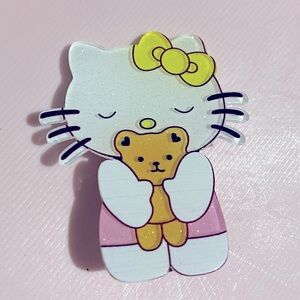 Hello Kitty Hair Clip - Yellow and Pink